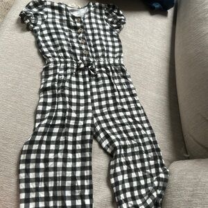 Jessica Simpson gingham pant jump suit